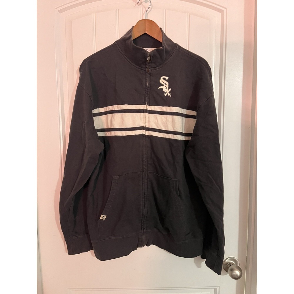Vintage Majestic White Sox Sweatshirt Zip Up Jacket‎ Men's Large 324